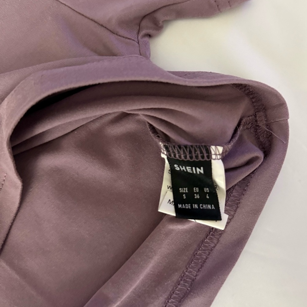 SHEIN 2p Bundle - Purple & Green Short Sleeve Crop Tops - Picture 6 of 13
